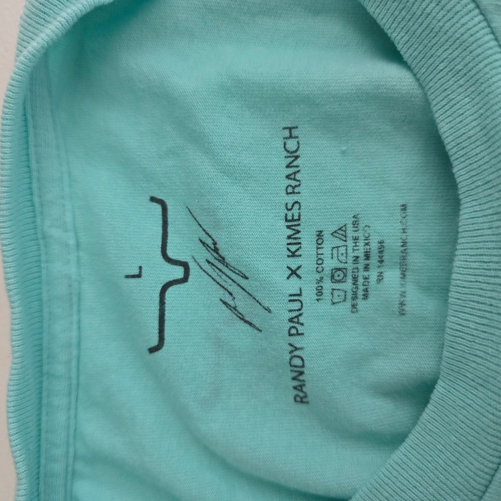 Randy Paul X Kimes Ranch Turquoise Bronc Rider Graphic Tee Shirt Womens Large - Picture 5 of 9